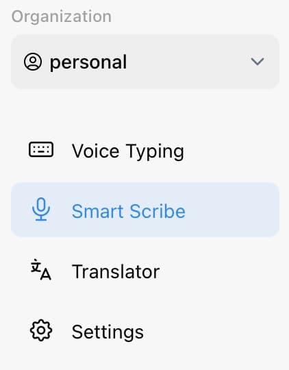 Soniox desktop app tabs