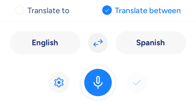 Translate between mode